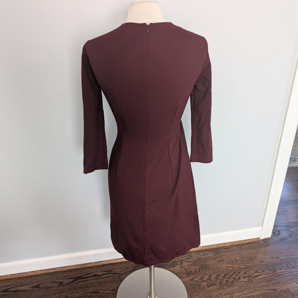 Women's J.Mclaughlin Dress Medium Burgundy Isabel Knot - Picture 5 of 6